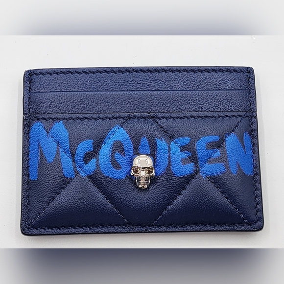 Alexander McQueen Graffiti Card Holder NWOT - Picture 2 of 8